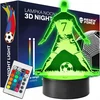 Renew Force LED naktinės šviesos futbolo žaidėjas 3D RGB nuotolinio valdymo pultas GAMING Real Madrid