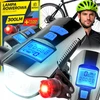 Lampka LED dviračio žibintas, km skaitiklis, spidometras, galinis - s092-1 + galinis žibintas