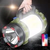 Retoo Mocna Galingas žibintuvėlis, karinių dirbtuvių lempa, įkraunama, LED, USB, su laikikliu