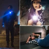 Retoo POLICIJOS KARINIS TAKTINIS BLYKŠČIAS GALINGAS LED ZOOM Prožektoriaus korpuso perdanga