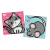 Rinkinys 5D Diamond mozaika ant Kids Diamond lipdukas 9x9cm IDEYKA, 2 vnt.