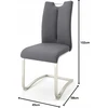Robas Lund kėdė A2X20GX2 45 x 45 x 102 cm pilkų atspalvių 2 vnt.