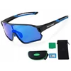 Rockbros poliarizuoti mėlyni UV-400 dviračių akiniai su unisex dėklu