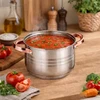 Rossner Austria TRADICINIS PLIENINIS PUODAS 20cm su dangčiu INDUKCINĖS DUJOS 2,8L Rossner AUSTRIJA