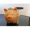 Roter Piggy bank princesė kiaulytė su plaktuku paršeliu kaip dovana