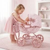 ROŽINĖ LĖLĖS VEIKLĖ LĖLĖS DEEP GONDOLLA KREPŠELIS SULANKSTAMAS KINDERPLAY