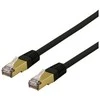 S/FTP Cat6a patch cable DELTACO, delta cert, LSZH, 2m, juodas / SFTP-62SAH