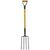 Šakės plokščiais dantimis 4 dantys/L1150mm stiklo pluošto kotu