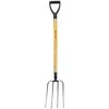 Šakės smailiais dantimis Yutong 4 dantys/L1150mm mediniu kotu/ PVC rankena
