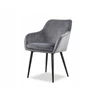 SalesFever Freja 381588 valgomojo kėdė aksominis pilkas metalas 85cm