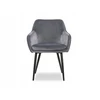 SalesFever Freja 381588 valgomojo kėdė aksominis pilkas metalas 85cm