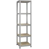 Sandėliavimo lentyna Cube 5, 176 x 45 x 45, 5 lentynos, lentynos apkrova 175kg, juodos sp.