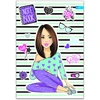 Sąsiuvinis A5 52lapų 60g langeliais BASICgirls