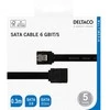 SATA kabelis DELTACO SATA 3.0, 0.3m, juodas / SATA-1000-K / 00200001
