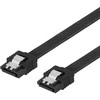 SATA kabelis DELTACO SATA 3.0, 0.3m, juodas / SATA-1000-K / 00200001