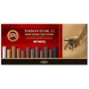 Koh I noor Sausų pastelių rinkinys 12vnt rudų atsp.8522B