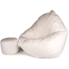 Sėdmaišis su pufu Mega Comfort XXL, dirbtinė oda, turkio spalvos