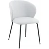 Selsey Mealize minkšta valgomojo kėdė, sidabrinė pynė, juodos kojos