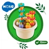 SENSORY SORTER Hola vazonas Magnetinė piramidė Blokai Gėlės 12m+