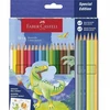 Šešiabriaunės kreidelės Dinozauras 18+6col + lipdukai - Faber Castell