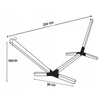 SET FRAME + HAMMOCK 2 OS BOHO Pilkas nešiojamas komplektas COMFORT ZONE 200 KG