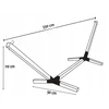 SET FRAME + HAMMOCK 2 OS BOHO Pilkas nešiojamas komplektas COMFORT ZONE 200 KG