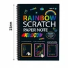 Sferazabawek RAINBOW SCRATCH PAD Magic Notebook Spiralinis nešiojamojo kompiuterio rašiklis