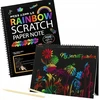 Sferazabawek RAINBOW SCRATCH PAD Magic Notebook Spiralinis nešiojamojo kompiuterio rašiklis