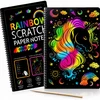 Sferazabawek RAINBOW SCRATCH PAD Magic Notebook Spiralinis nešiojamojo kompiuterio rašiklis