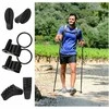 Šiaurietiško ėjimo lazdos Alpidex 115cm/2 rūšių antg. juodos