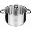 Sidabrinis puodas su dangteliu 20cm 3.4L HOFFNER PLIENAS