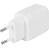 USB sieninis įkroviklis DELTACO, 1x USB-A 18 W, 1x USB-C PD 20 W, baltas/ USBC-AC154 / 1903153