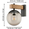 Sieninis lauko šviestuvas EGLO Bufalat , IP44, 1 x E27, max 40 W, ⌀20 x h29 cm