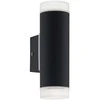 Sieninis lauko šviestuvas EGLO RIGA, IP54, GU10, 2x4,6W, 4000K, 2x400lm, juodas 7x12x22cm