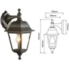 Spector Light Sieninis lauko šviestuvas PP 60W E27 15x20x41cm juodas