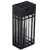 Sieninis lauko šviestuvas su saulės baterija IP44 3000K H18cm juodas