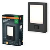 13W LED sieninis lauko šviestuvas ENDURA STYLE, tamsiai pilkas, 3000K, su judesio davikliu, IP44