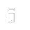 Sieninis LED lauko šviestuvas PHILIPS ARBOUR, IP44, 4000K, 6W, 600lm, judesio daviklis, 22,1x16,6 cm
