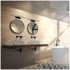 Sieninis šviestuvas Sieninis LED šviestuvas MILAGRO SPLASH, 8 W, IP44, 560 lm, 4000 K, juodos sp., 40 cm