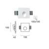 Bikuvalt 1W LED užglaistomas sieninis šviestuvas CERAMIC, baltas, 3000K, 4097200