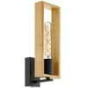 Sieninis šviestuvas EGLO LITTLETON, E27, 1x40W, plienas/medis, 13x15x36, juodos/rudos sp.