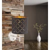 Sieninis šviestuvas GLOBO Clarke, 1 x E14, 40W, juodos/auksinės sp, 15 x 19 x 26 cm