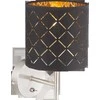 Sieninis šviestuvas GLOBO Clarke, 1 x E14, 40W, juodos/auksinės sp, 15 x 19 x 26 cm