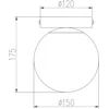 Sieninis šviestuvas G.LUX GT-380-1C-AB, 1xE27, gintaro sp, ø15x17,5cm, gaubtas gintaro sp