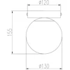 Sieninis šviestuvas G.LUX GT-390-1C-AB, 1xE27, gintaro sp, ø13x15,5cm, gaubtas baltos sp