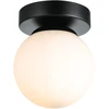 Sieninis šviestuvas G.LUX GT-390-1C-AB, 1xE27, gintaro sp, ø13x15,5cm, gaubtas baltos sp