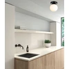 Sieninis šviestuvas G.LUX GT-390-1C-BL, 1xE27, juodos sp, ø13x15,5cm, gaubtas baltos sp
