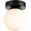 Sieninis šviestuvas G.LUX GT-390-1C-BL, 1xE27, juodos sp, ø13x15,5cm, gaubtas baltos sp