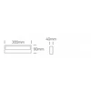 Bikuvalt 12W LED sieninis šviestuvas, juodas, 2700/3100/3500K, 38010A/B/V