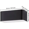 Sieninis šviestuvas Sieninis LED šviestuvas EGLO SANIA 4, 10 W, 1300 lm, 3000 K, juodos sp, 20 x 8 x 9 cm